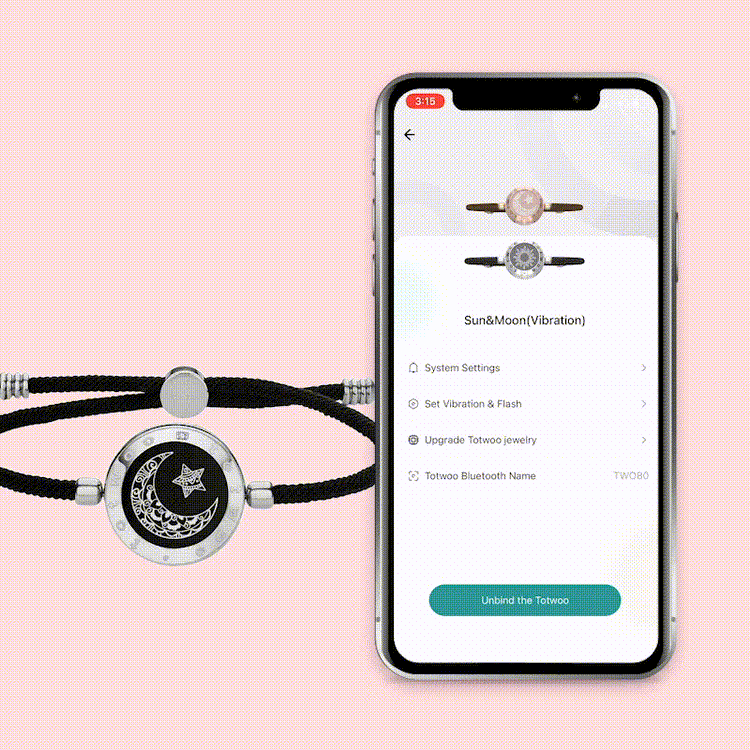 totwoo Smart Couple Bracelet - Stay Connected in Long Distance Relationships