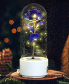 2-in-1 Rose LED Light & Bluetooth Speaker - Romantic Night Light in Glass Cover, Perfect Gift for Valentine's & Mother's Day