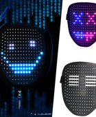 Halloween Cosplay LED Mask with Gesture Sensing - 50 Dynamic Patterns