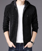 Men's Winter Zipper Knit Cardigan Coat Jacket