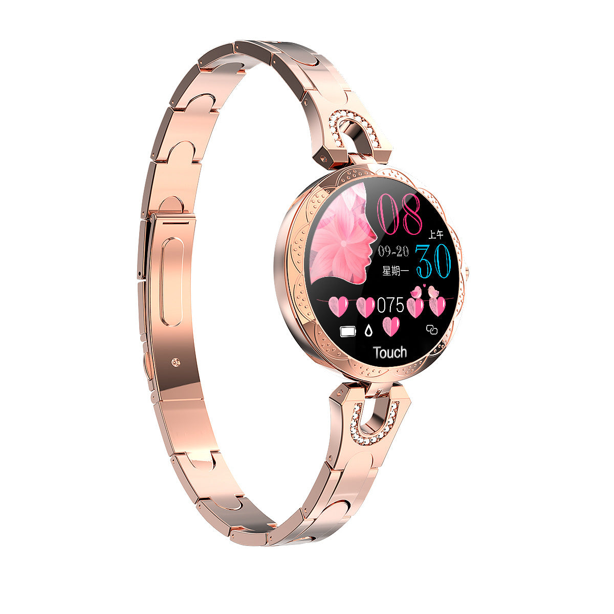 Smartwatch for Women: Fashionable Physiological Cycle-Smart Bracelet with Heart Rate Monitor