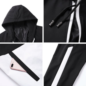 Men's Hooded Sportswear Jacket & Harem Pants - Trendy New Activewear for Style and Comfort