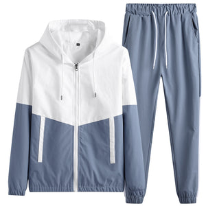 Men's Hooded Sportswear Jacket & Harem Pants - Trendy New Activewear for Style and Comfort