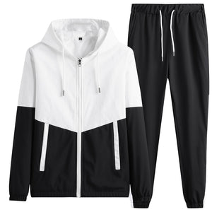 Men's Hooded Sportswear Jacket & Harem Pants - Trendy New Activewear for Style and Comfort