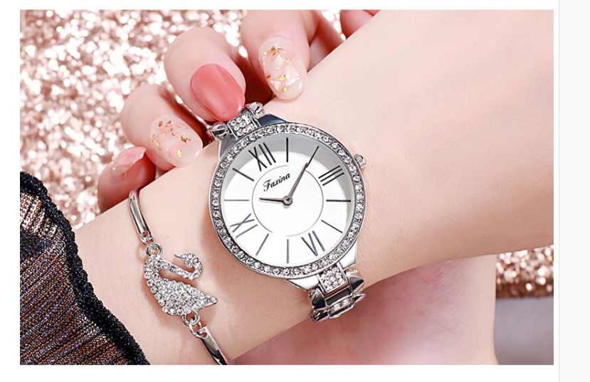 Women's Quartz Watch Set with Matching Bracelet, Necklace, Ring, and Earrings - A Perfect Gift Ensemble