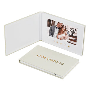 Commercial Wedding Video Invitation - Luxury Linen Motion Book