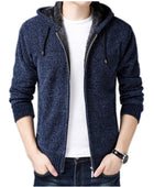 Men's Winter Zipper Knit Cardigan Coat Jacket