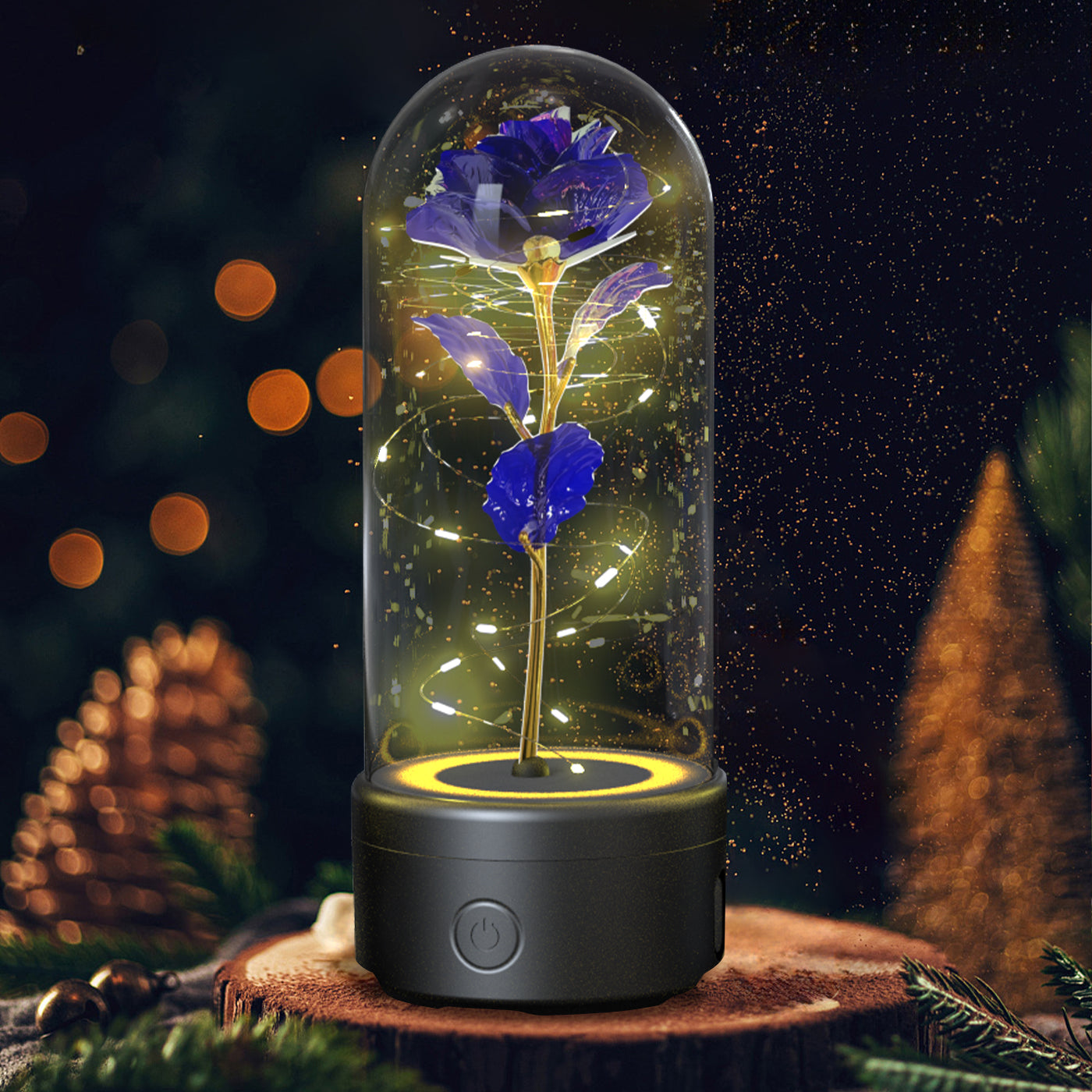 2-in-1 Rose Flowers LED Light and Bluetooth Speaker - A Unique Valentine's Day and Mother's Day Gift