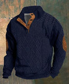 Men's Long Sleeve Sweater with Digital Pattern Printing