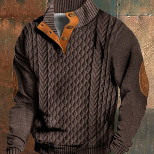 Men's 3D Digital Series Printed Long Sleeve Casual Sweater