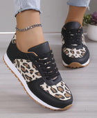 Leopard Lace-up Women's Sports Sneakers