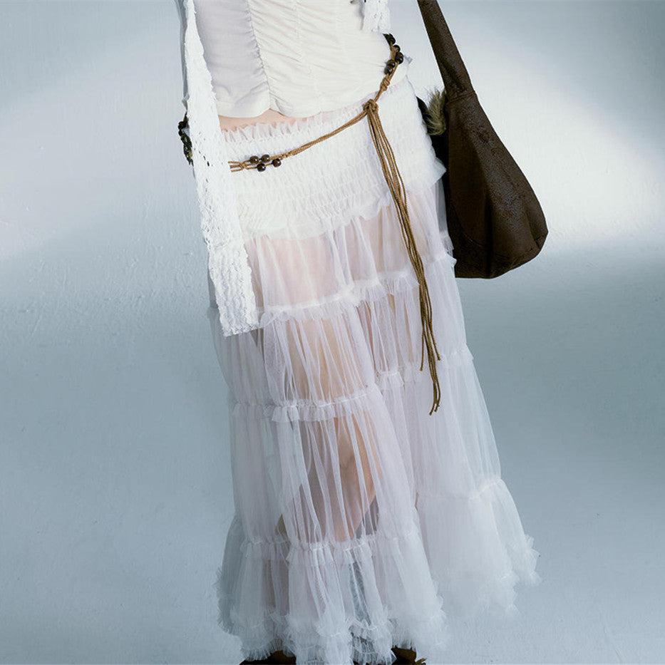 Ballet Style Micro See-Through Mesh Skirt – Elegant & Flowy