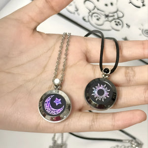 Sun and Moon Lovers Vibration Agate Pendant - Intelligent Connection Necklace