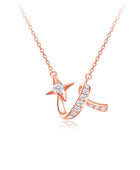 Sterling Silver Meteor Necklace with Embedded Diamonds - Elegant Women's Fashion Accessory