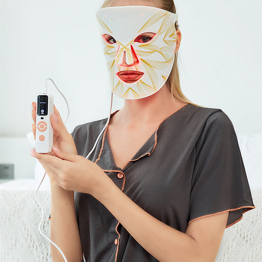Advanced LED Facial Mask for Freckle Removal, Post-Sun Repair, Wrinkle Reduction, Skin Rejuvenation, and Brightening