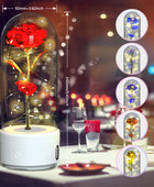 2-in-1 Rose LED Light & Bluetooth Speaker - Romantic Night Light in Glass Cover, Perfect Gift for Valentine's & Mother's Day