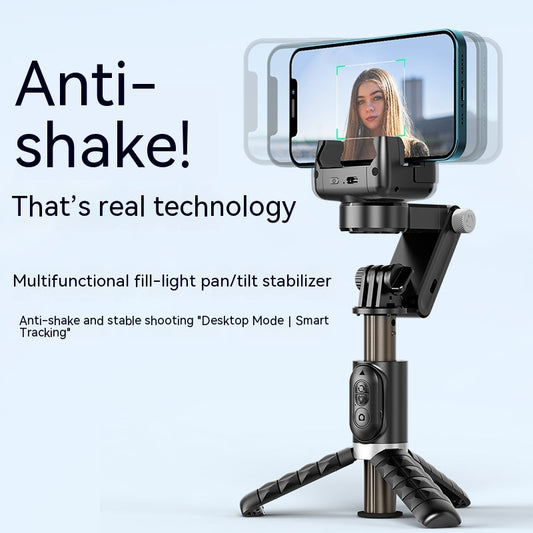 Anti-Shake Retractable Phone Stand for Live Streaming - Smart Camera Gimbal Stabilizer with 360 Rotation