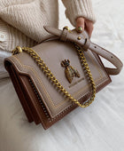 Vintage Bee Chain Shoulder Bag - Retro Chic Messenger for On-the-Go Style