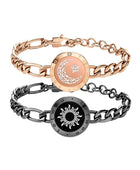 Sun-Moon Smart Sensing Couple Bracelet: Stay Connected with Your Partner