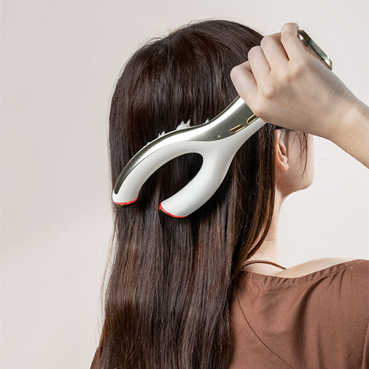 Head EMS Red Light Hand Massager - Electric Scalp Therapy for Hair Care