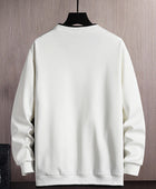 Men's Casual Sweatshirt with Fake Two-Piece Design - OKN Letter Print