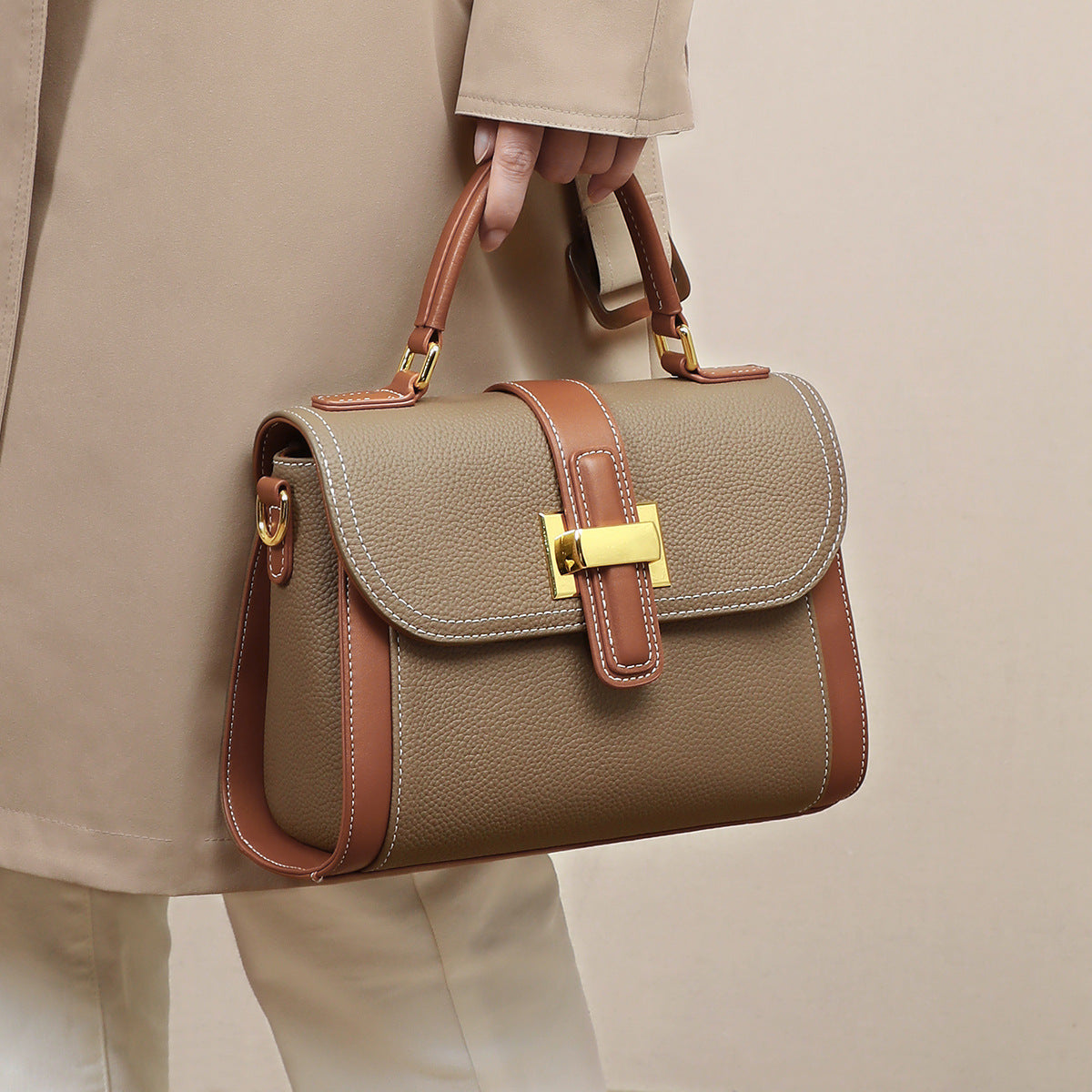 Light Luxury One-Shoulder Handbag with Advanced Texture - Fashion Essential