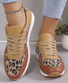Leopard Lace-up Women's Sports Sneakers