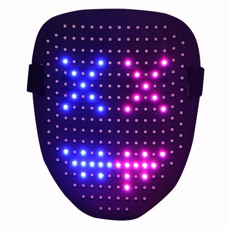 Halloween Cosplay LED Mask With Gesture Sensing and 50 Patterns