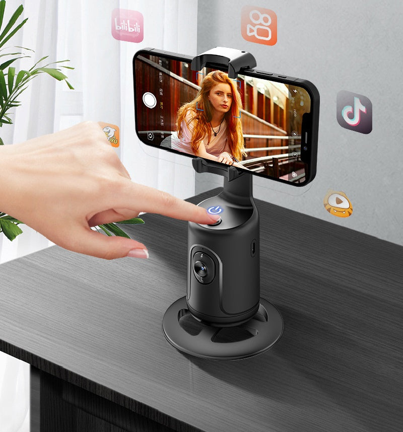 AI Smart Gimbal with 360° Face Tracking - Phone Holder for Video Vlogging, Live Streaming, and Stabilized Tripods