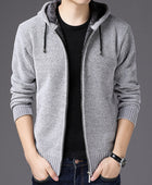 Men's Winter Zipper Knit Cardigan Coat Jacket