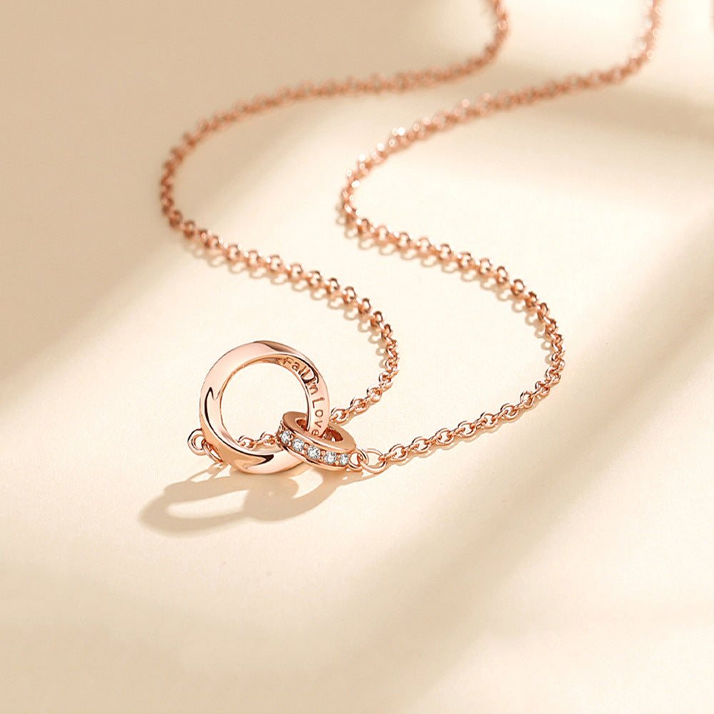 Eternal Affection: Women's 925 Silver Mobius Strip Endless Love Necklace - A Timeless Symbol of Lasting Devotion