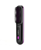 LCD Ceramic Electric Hair Straightener Comb with USB Charging - Efficient Heating for Smooth Hair