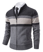 Men's Casual Stand Collar Sweater Coat