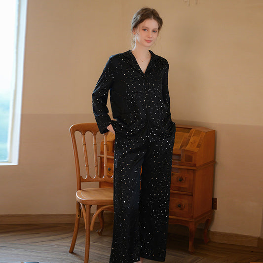 Silk Comfort Long-sleeve Pajama Set for Women