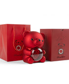 Rotating Rose Jewelry Box with Necklace & Teddy Bear – Romantic Gift for Special Occasions