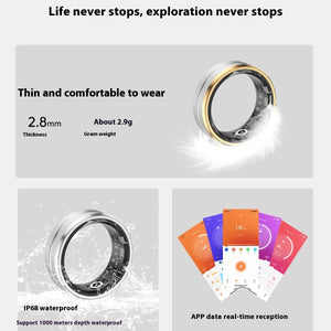 Multifunctional Smart Ring for Men & Women - Heart Rate & Oxygen Monitor