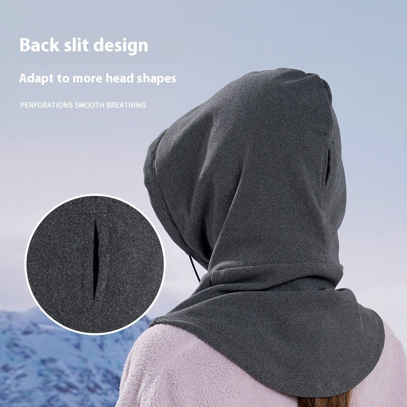 Winter Thermal Fleece Scarf & Ski Face Mask – Windproof Neck Warmer Hood