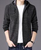 Men's Winter Zipper Knit Cardigan Coat Jacket