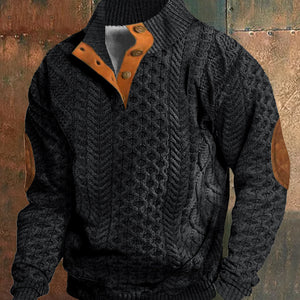 Men's 3D Digital Series Printed Long Sleeve Casual Sweater