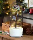 2-in-1 Rose LED Light & Bluetooth Speaker - Romantic Night Light in Glass Cover, Perfect Gift for Valentine's & Mother's Day