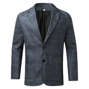 Men's Plaid Long Sleeve Suit Coat – Stylish Business Jacket with Lapel