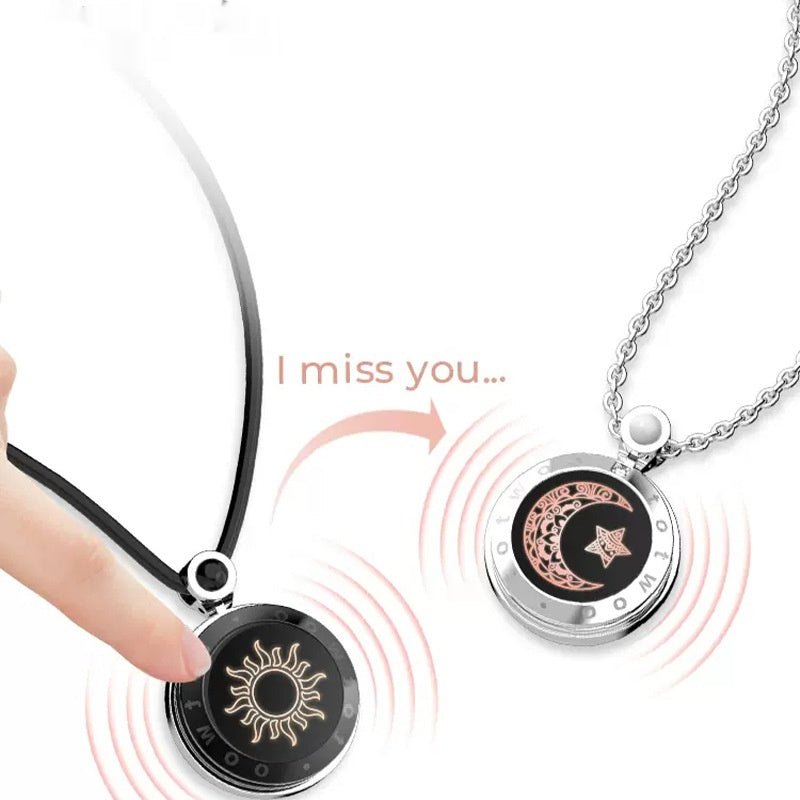 Long-Distance Relationship Bracelets and Necklaces with Vibration & Light Feature - Perfect Gift for Couples