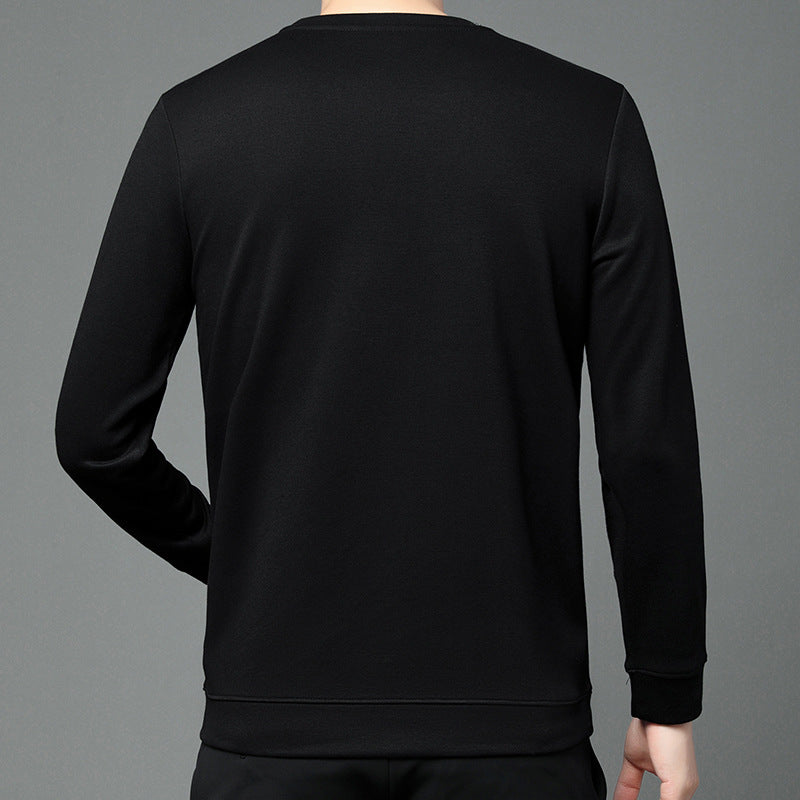 High Quality Men's Round Neck Long Sleeve Top: Fashionable Luxury T-shirt