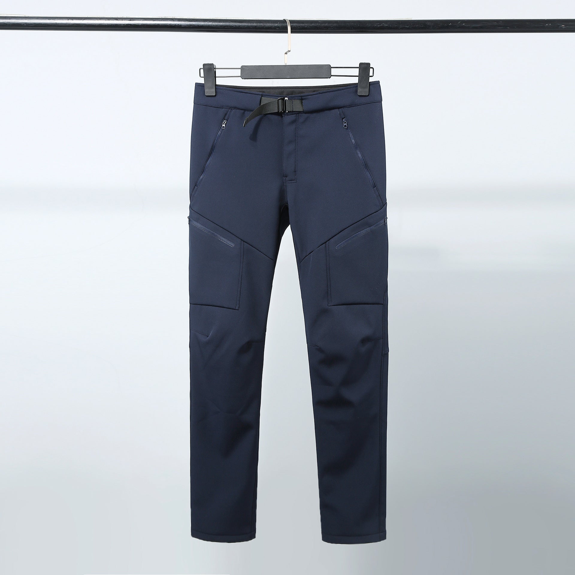 Pantalon d'escalade imperméable et coupe-vent doublé polaire pour homme