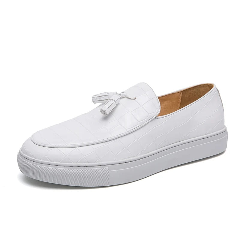 Plus Size Tassel Fashion Leather Shoes - Men's Business Casual Sneakers