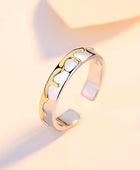 S925 Sterling Silver Bee Couple Rings: Color Separation Pair Rings