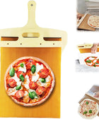 Sliding Pizza Shovel and Non-Stick Smooth Cutting Board