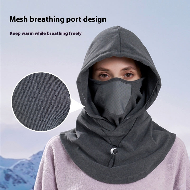 Winter Thermal Fleece Scarf & Ski Face Mask – Windproof Neck Warmer Hood