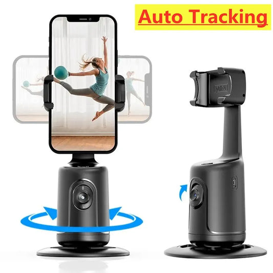 AI Smart Gimbal with 360° Face Tracking - Phone Holder for Video Vlogging, Live Streaming, and Stabilized Tripods