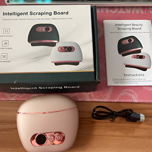 Heated Vibrating Stone Scraping Face Massager - 9-Speed Temperature Control